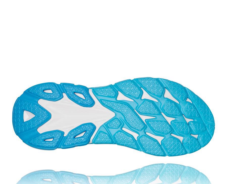 Hoka One One Clifton Edge Löparskor Herr - Vita/Blå - LQEMS-7143